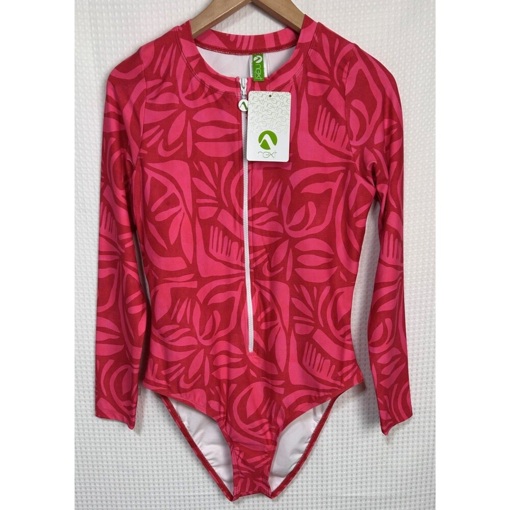 NWT $112‎ Next By Athena size XL Long Sleeve Zip One Piece Swimsuit Scuba Resort - Picture 3 of 16